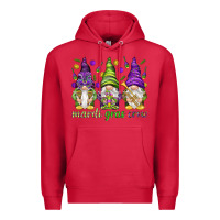 Cardinal Mardi Gras crew with gnomies Premium Hoodie - HowdyJamesFarm