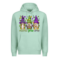 Seafoam Mardi Gras crew with gnomies Premium Hoodie - HowdyJamesFarm