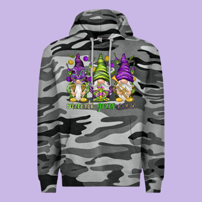 Mardi Gras Crew With Gnomies Premium Hoodie Designed By Howdyjamesfarm