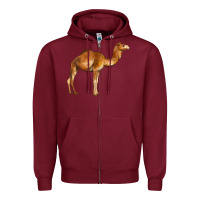 Burgundy camel Zipper Hoodie - BarkalooDesign