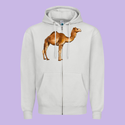 Camel Zipper Hoodie Designed By Barkaloodesign