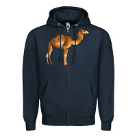 Navy camel Zipper Hoodie - BarkalooDesign