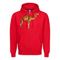 Red camel Zipper Hoodie - BarkalooDesign