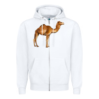 White camel Zipper Hoodie - BarkalooDesign