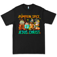 Black pumpkin spıce jesus christ coffee cups Premium Tee - AdoDesignShop