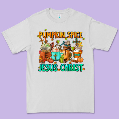Pumpkin Spıce Jesus Christ Coffee Cups Premium Tee Designed By Adodesignshop