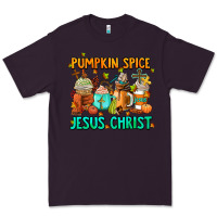 Plum pumpkin spıce jesus christ coffee cups Premium Tee - AdoDesignShop