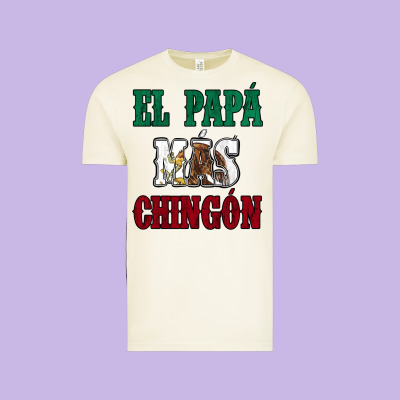 El Papa Mas Chingon Mexican Flag Vintage Tee Designed By Jasminsmagicworld