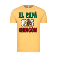 Vintage Mustard El Papa Mas Chingon Mexican Flag Vintage Tee - Jasminsmagicworld