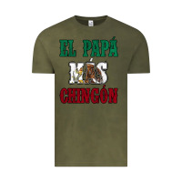 Vintage Olive El Papa Mas Chingon Mexican Flag Vintage Tee - Jasminsmagicworld