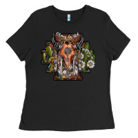 Black stay wild Ladies Tee - SublimationCraftShop