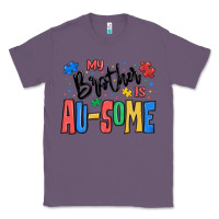 Lavender my brother is ausome autism Classic Tee - MaliasSmallBusiness