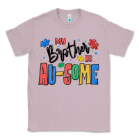 Lilac my brother is ausome autism Classic Tee - MaliasSmallBusiness