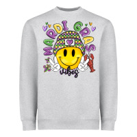 Heather Grey mardi gras vibes Heavyweight Sweatshirt - MaliasSmallBusiness