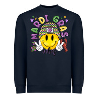 Navy mardi gras vibes Heavyweight Sweatshirt - MaliasSmallBusiness