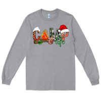 Heather Grey christmas camp life Long Sleeve Tee - NancyCooperArtShop