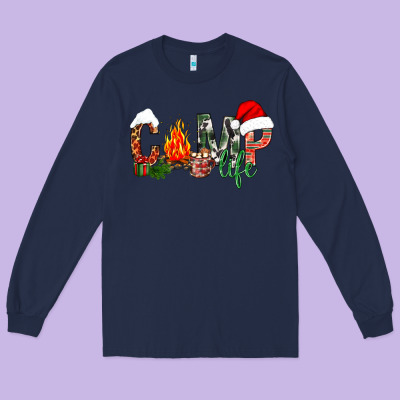 Christmas Camp Life Long Sleeve Tee Designed By Nancycooperartshop
