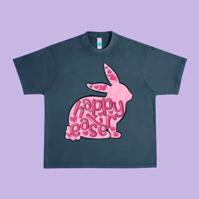 Happy Easter Rabbit Urban Heavy Tee Designed By Maliassmallbusiness
