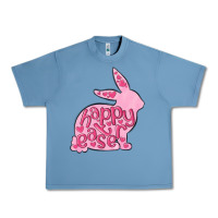 Pebble Blue happy easter rabbit Urban Heavy Tee - MaliasSmallBusiness