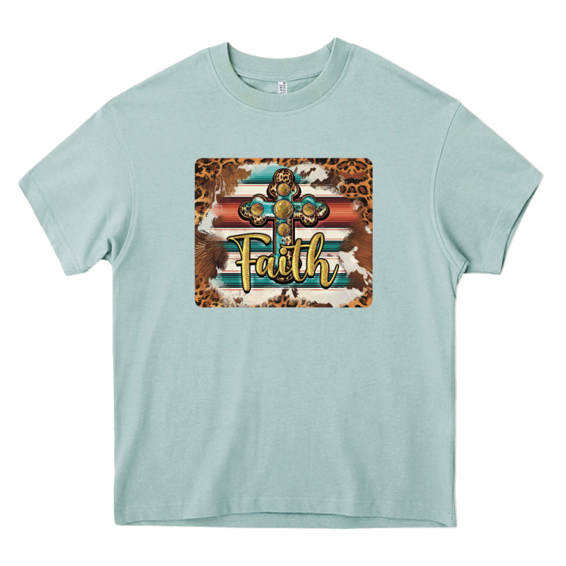 Faith Cross Mousepad Heavy Core Tee by BarkalooDesign | Teevron