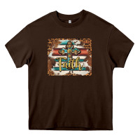Chocolate Brown faith cross mousepad Heavy Core Tee - BarkalooDesign