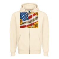 Sandshell american flag sunflowers and canouflage print veteran mousepad Zipper Hoodie - Jasminsmagicworld