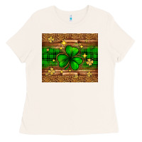 St. Patrick's Day Shamrock Leopard Ladies Tee | Teevron