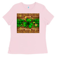 Bubblegum Pink St. Patrick's Day shamrock leopard Ladies Tee - Neo Western