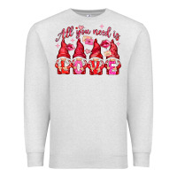 Oatmeal Heather All you need is love gnomies Valentine's Day Premium Sweatshirt - HowdyJamesFarm