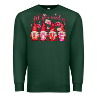 Sports Green All you need is love gnomies Valentine's Day Premium Sweatshirt - HowdyJamesFarm