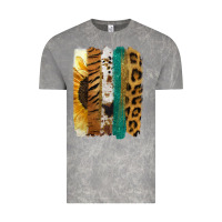 Cloud Rock Leopard Sunflower Brush Strokes Vintage Tee - Jasminsmagicworld