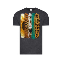 Vintage Black Leopard Sunflower Brush Strokes Vintage Tee - Jasminsmagicworld