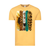 Vintage Mustard Leopard Sunflower Brush Strokes Vintage Tee - Jasminsmagicworld