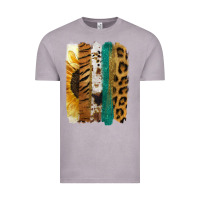 Vintage Zinc Leopard Sunflower Brush Strokes Vintage Tee - Jasminsmagicworld