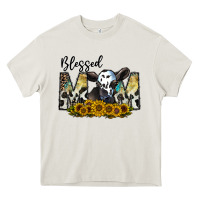Cream blessed Heavy Core Tee - CowhideDigitalArt