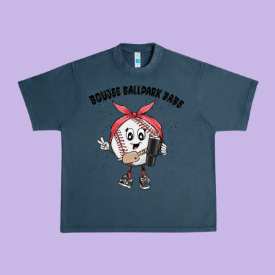 Boujee Ballpark Babe Urban Heavy Tee Designed By Maliassmallbusiness