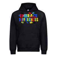 Black Embrace differences Urban Hoodie - FaDigitalArtStudio