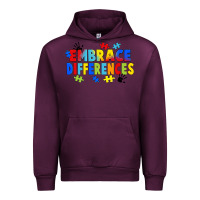 Mauve Wine Embrace differences Urban Hoodie - FaDigitalArtStudio