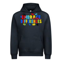 Navy Embrace differences Urban Hoodie - FaDigitalArtStudio