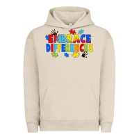 Pigment French Oak Embrace differences Urban Hoodie - FaDigitalArtStudio
