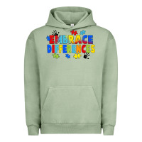 Pigment Oil Green Embrace differences Urban Hoodie - FaDigitalArtStudio