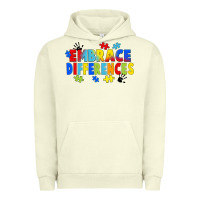 Pigment Pistachio Embrace differences Urban Hoodie - FaDigitalArtStudio