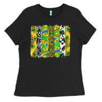 Black St. Patrick's Day brushstrokes Ladies Tee - Neo Western