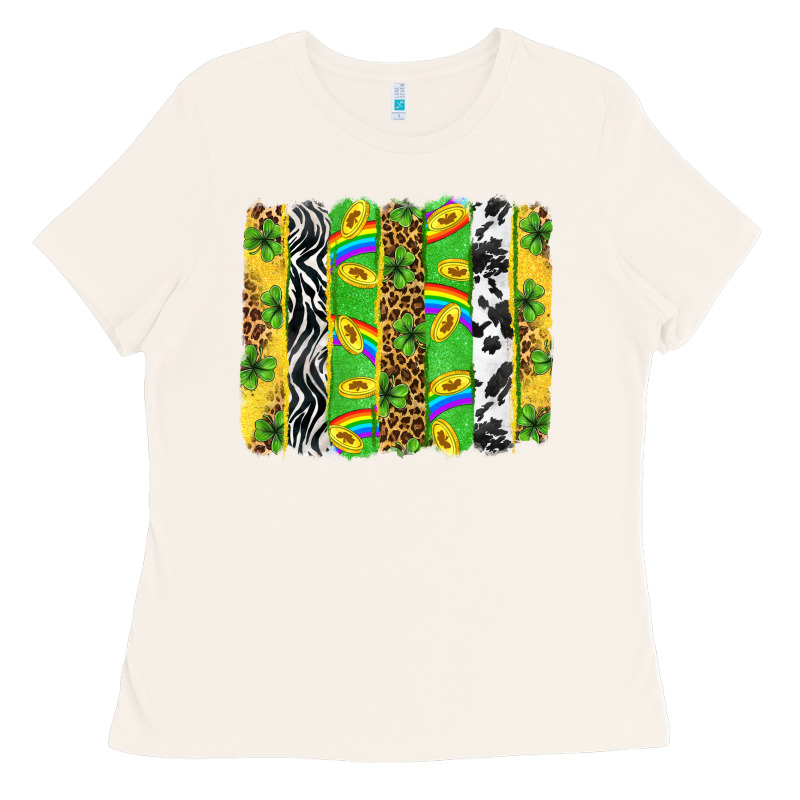 St. Patrick's Day Brushstrokes Ladies Tee by Neo Western | Teevron