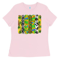 Bubblegum Pink St. Patrick's Day brushstrokes Ladies Tee - Neo Western