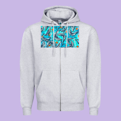 Humpback Whale  Cup Zipper Hoodie Designed By Barkaloodesign