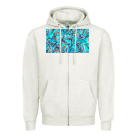 Oatmeal Heather humpback whale  cup Zipper Hoodie - BarkalooDesign