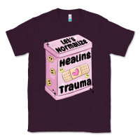 Plum let's normalize healing trauma Classic Tee - MaliasSmallBusiness