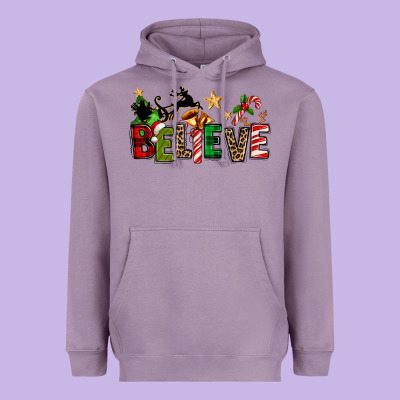 Christmas Believe Heavyweight Hoodie Designed By Texasbilliewilder
