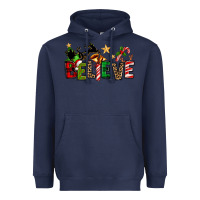 Navy christmas believe Heavyweight Hoodie - texasbilliewilder
